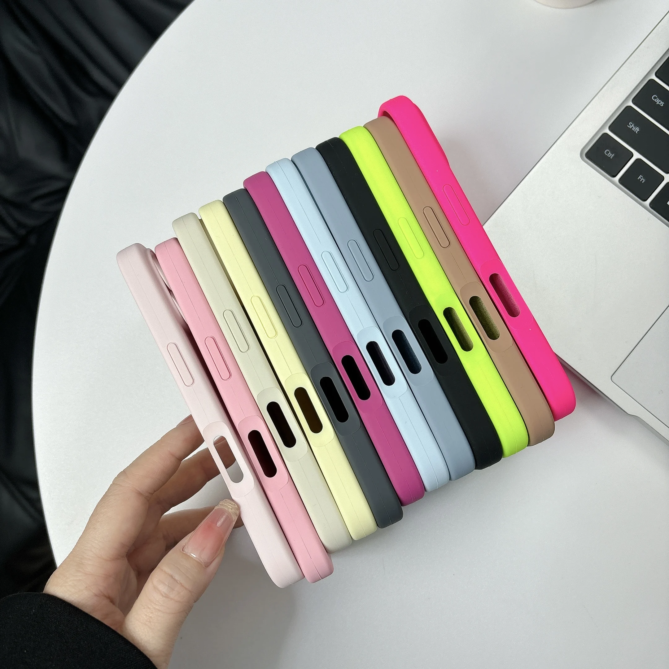 Vibrant Liquid Silicone Fluorescent Phone Case with Magsafe Compatibility