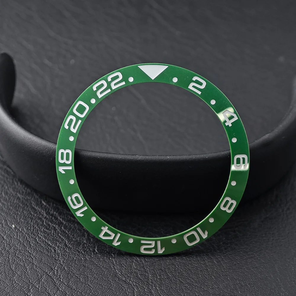 Men's Watch Replacement Bezel Insert with Tilted Ceramic and Carbon Fiber Texture