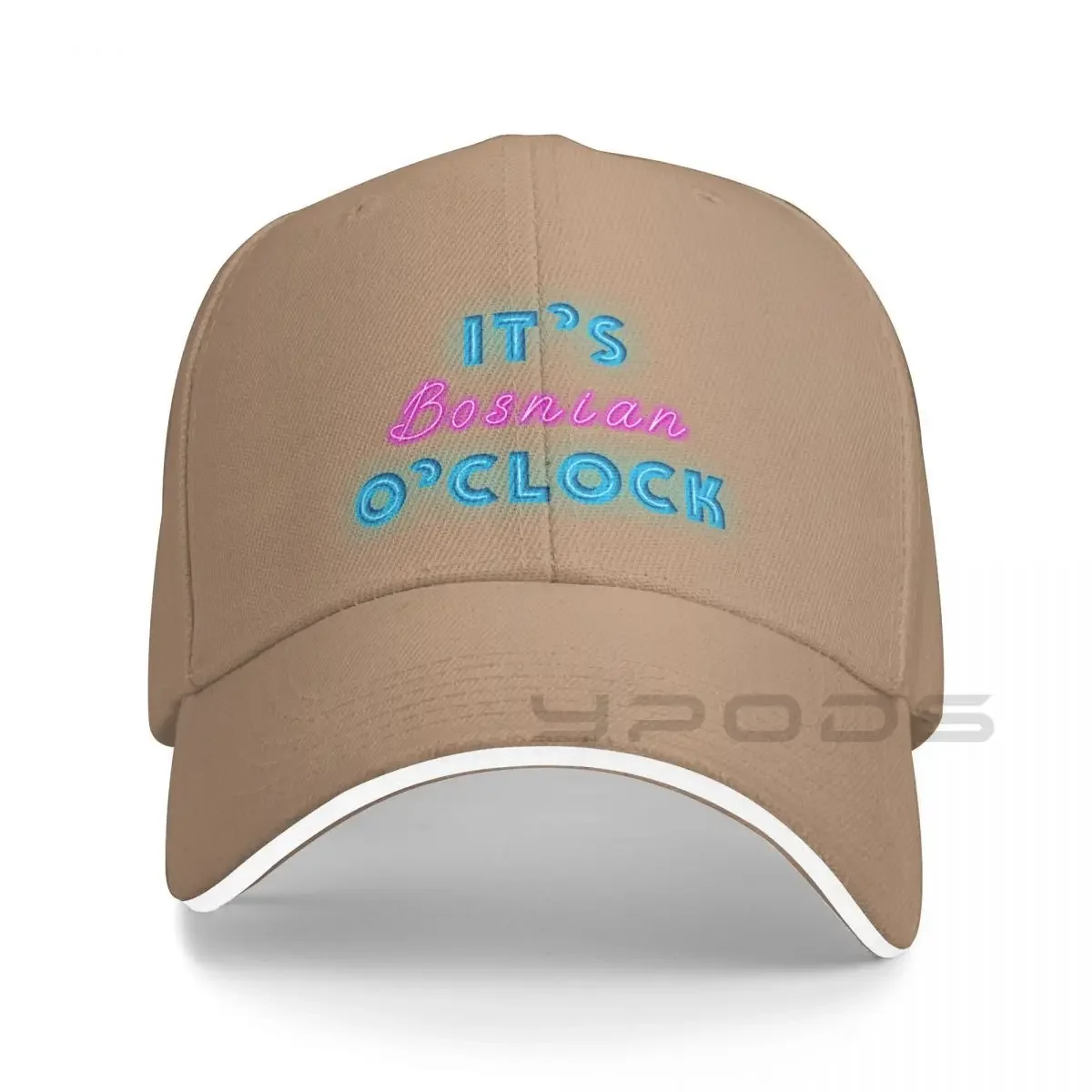 

2023 New Bosnian O`clock Cool Neon Sign For Bosnian Soulmate Bucket Hat Baseball Cap Hood Golf Hat Women Winter Men's