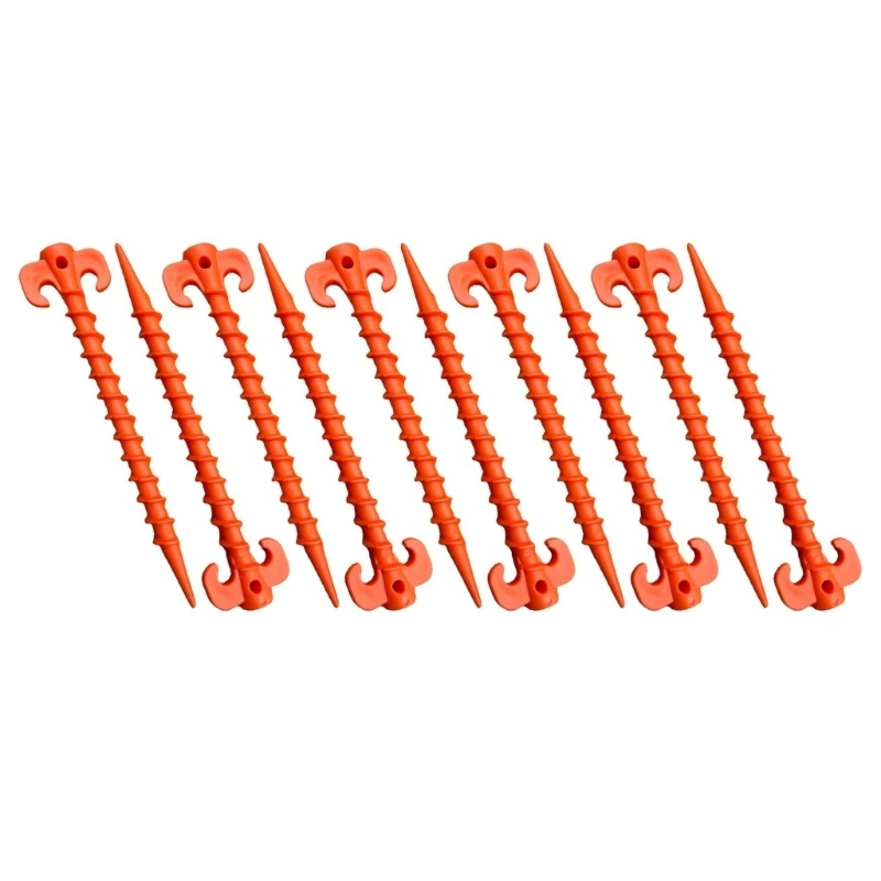 Juego De 10 Piquetas De Acero Para Tienda De Campaña - 20 Cm, Roscadas, Con Llave Y Diseño Reflectante, Ideales Para Camping
