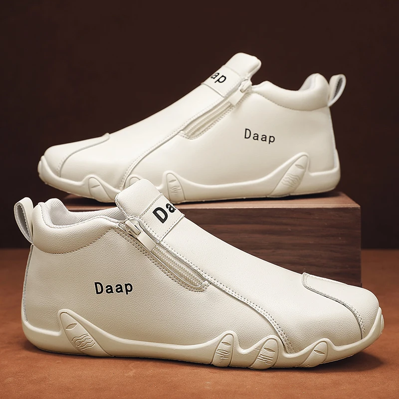 

Мужская обувь с одной ногой, водонепроницаемая Нескользящая спортивная и повседневная кожаная обувь, зимняя Рабочая обувь