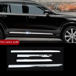 Für auto zubehör für volvo xc90 chrome dekoration 2020-2022 mid-net trim  front lip trim xc90 dekorative aufkleber - AliExpress