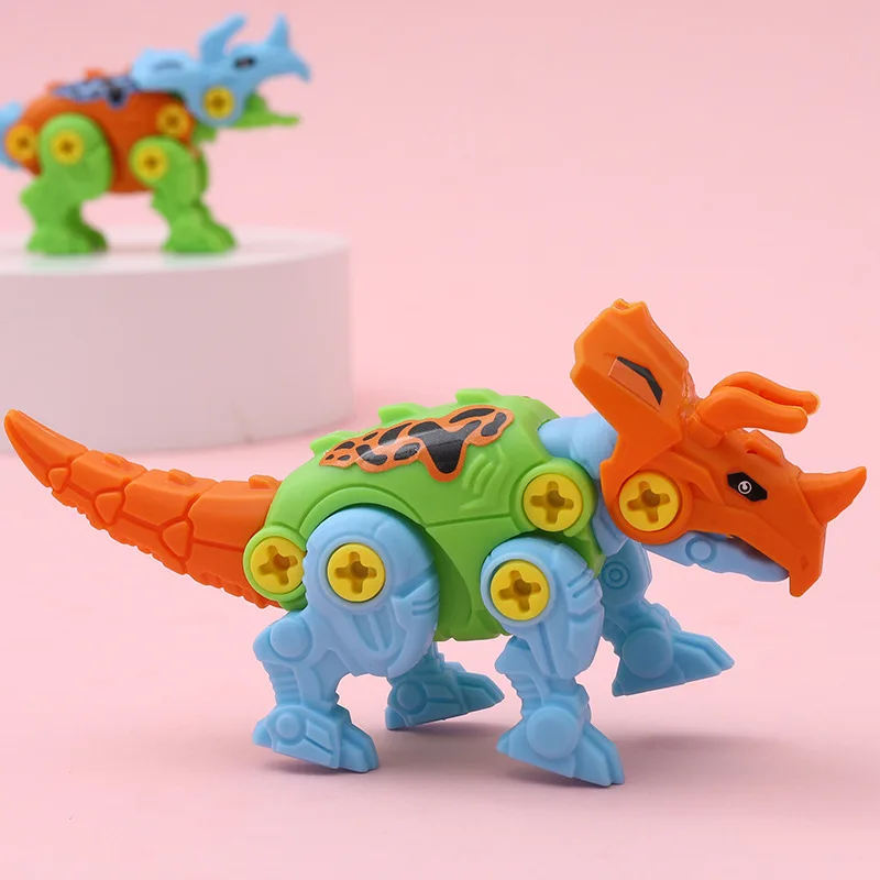 

Assembling dragon DIY disassembling dinosaur puzzle combination assembling building blocks small dinosaur screw stall toy