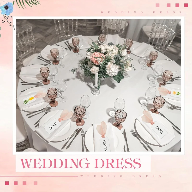 50Pc Acrylic Place Cards Wedding Blank Arched Frosted Wedding Reserved Signs For Acrylic Name Tag Seat Label With Ribbon