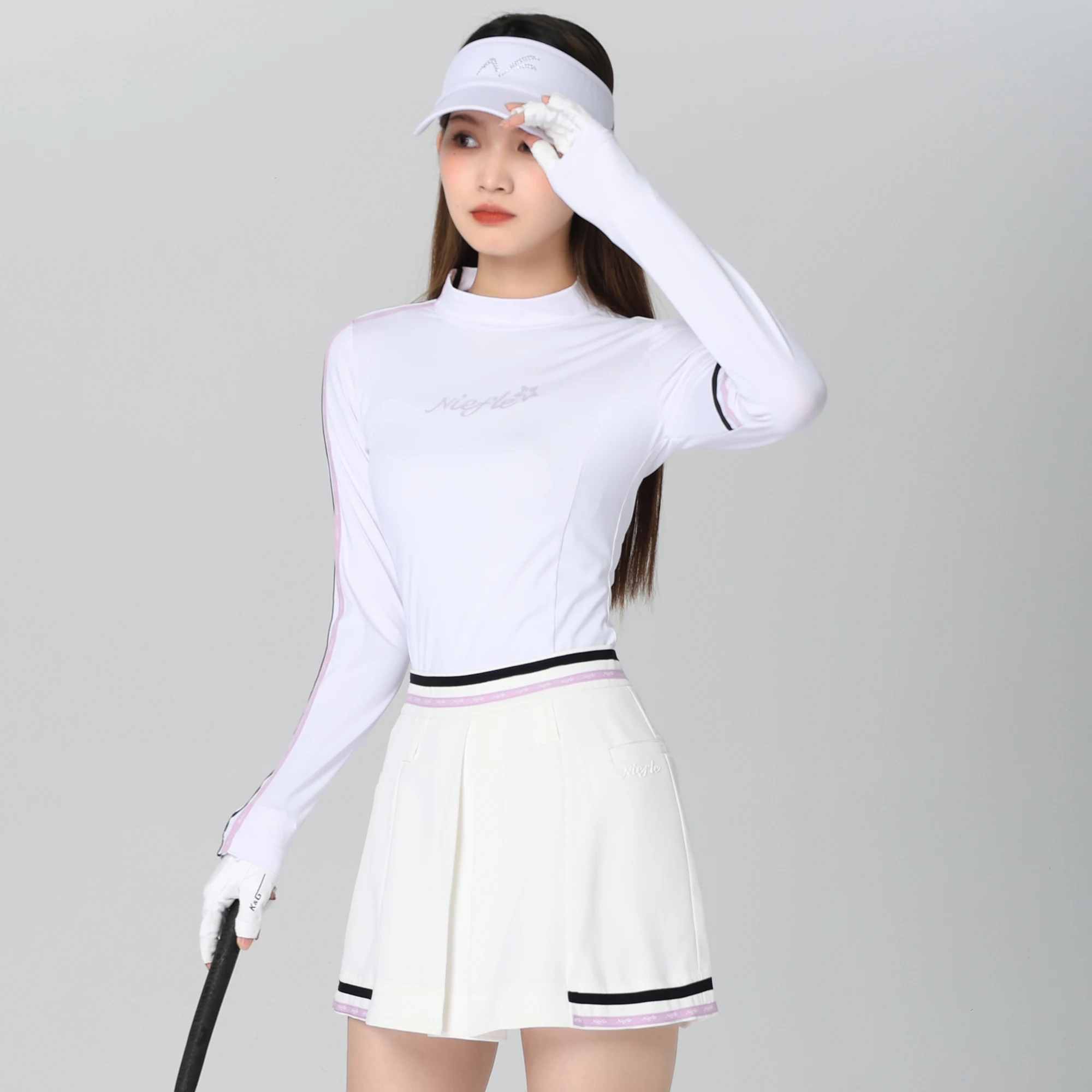 Golf Women's Autumn Long Sleeved Anti Pilling High-quality Versatile Fashion Short Skirt Outdoor Leisure Sports