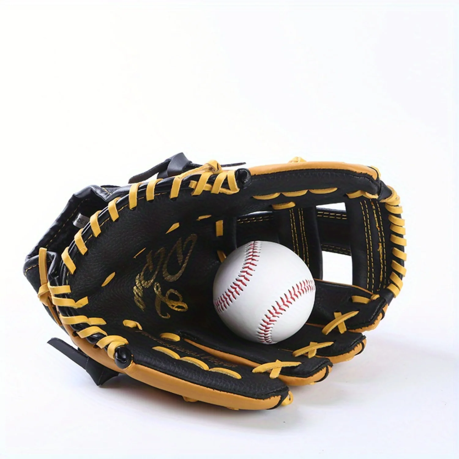 1pc Double-layer Cowhide Leather Baseball Glove for Throwing Training, Suitable for Teens and Adults-Baseball and Softball Mit