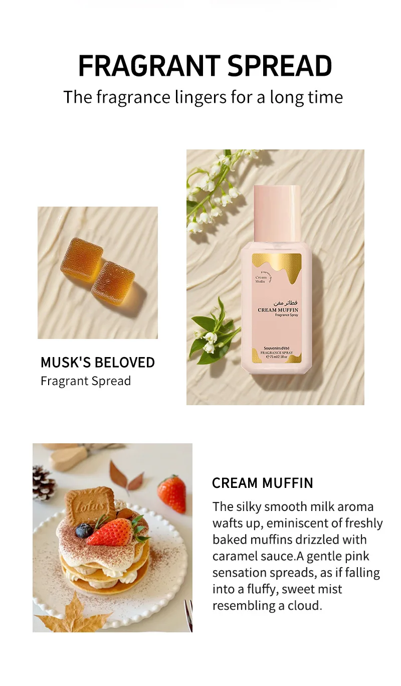 Cream muffin eau de parfum da donna fragranza dolce a lunga durata_voghion.com