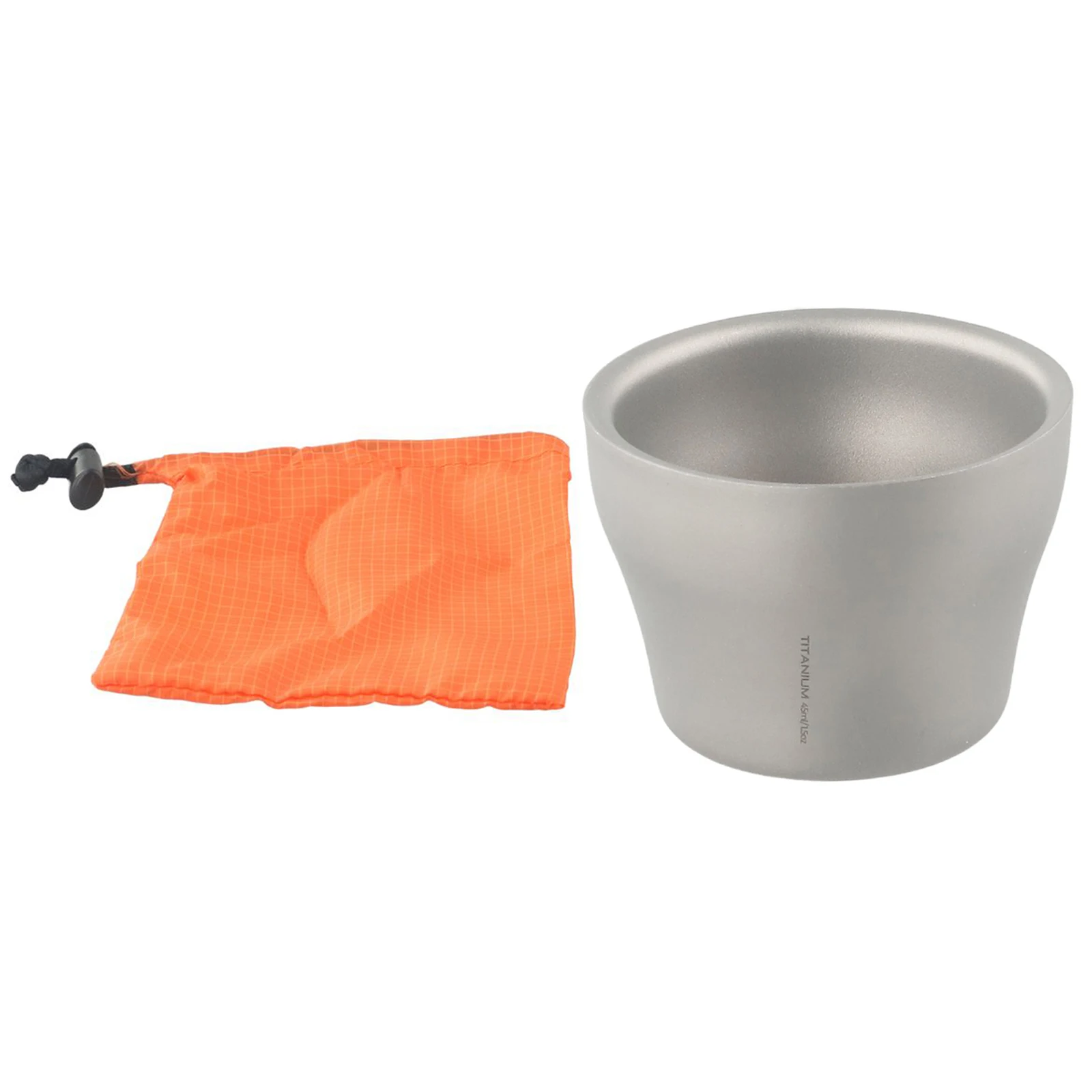 

Durable Practical Double Wall Cup Wine Cup Protect Travel Ultralight Inner Dia 49mm/1.9inch Net Weight 22g/0.8oz