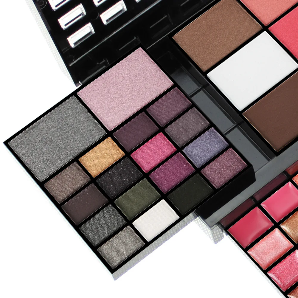 Makeup Gift Set Women Full Kit All in One Make up Eyebrow Powder Lipstick Lip Gloss Brush 74 Color Glitter Eyeshadow Palette