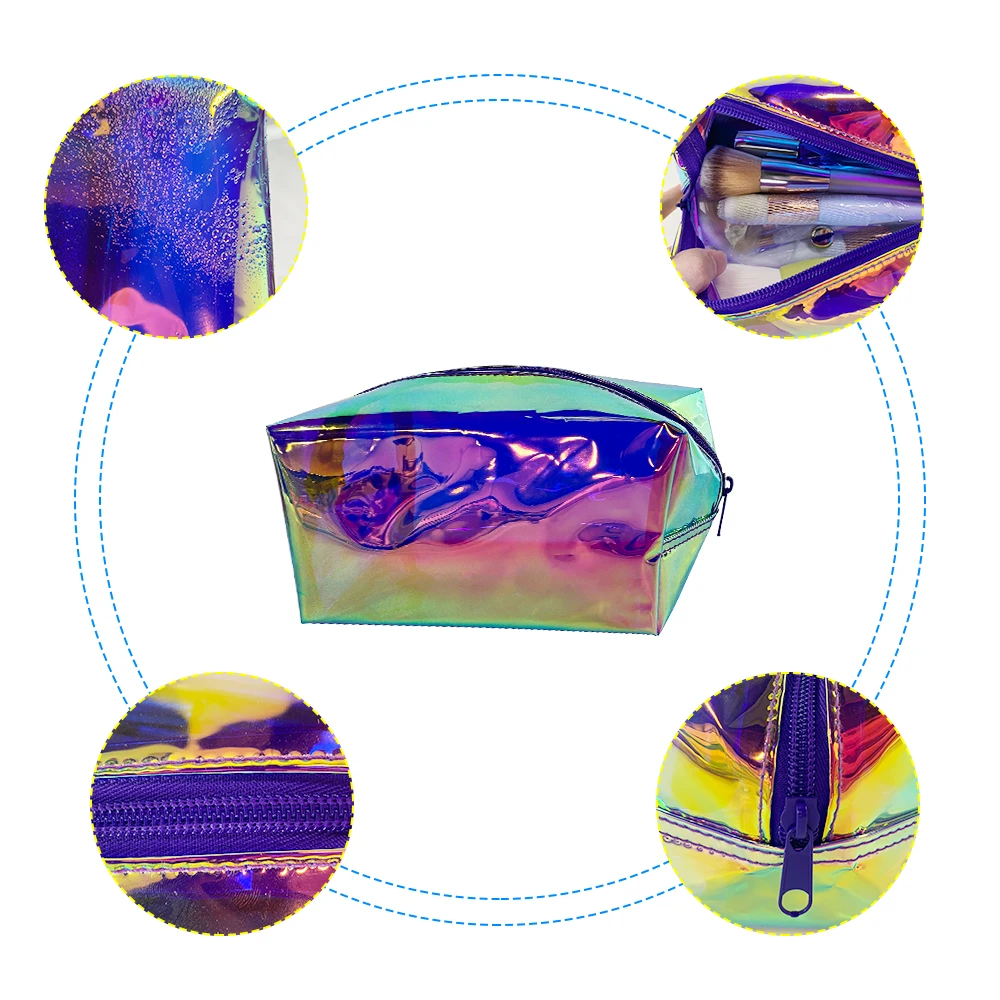 Clear Transparent Makeup Bag Beauty Storage Pouch Wash Bag PVC Waterproof Travel Cosmetic Bag Organizer For Women Makeup Case