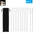 8Pcs Bent Black