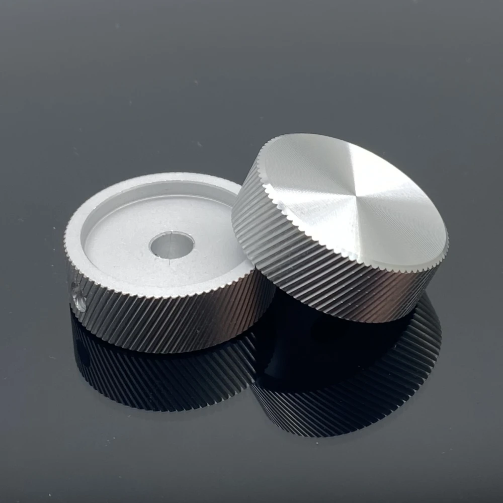 1pcs CNC Aluminum Alloy Potentiometer Control Knob 30x10mm Volume Audio Electric Guitar Bass Screw Type 6 mm Diameter Shaft