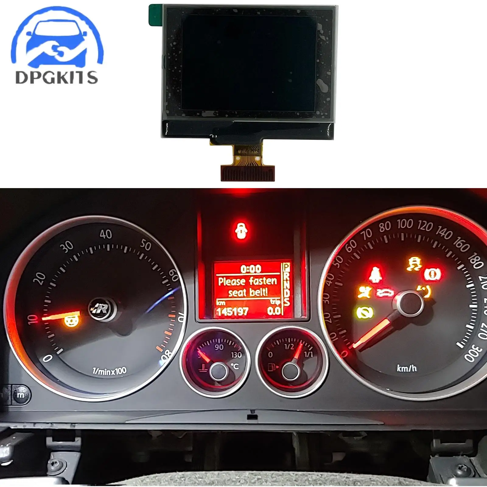 DPGKITS 1 Pieza Pantalla LCD para Panel de Instrumentos Compatible con Volkswagen Golf V/Touran/Pasat/Jetta 1TD920862 92290206 Venta al por Mayor 1