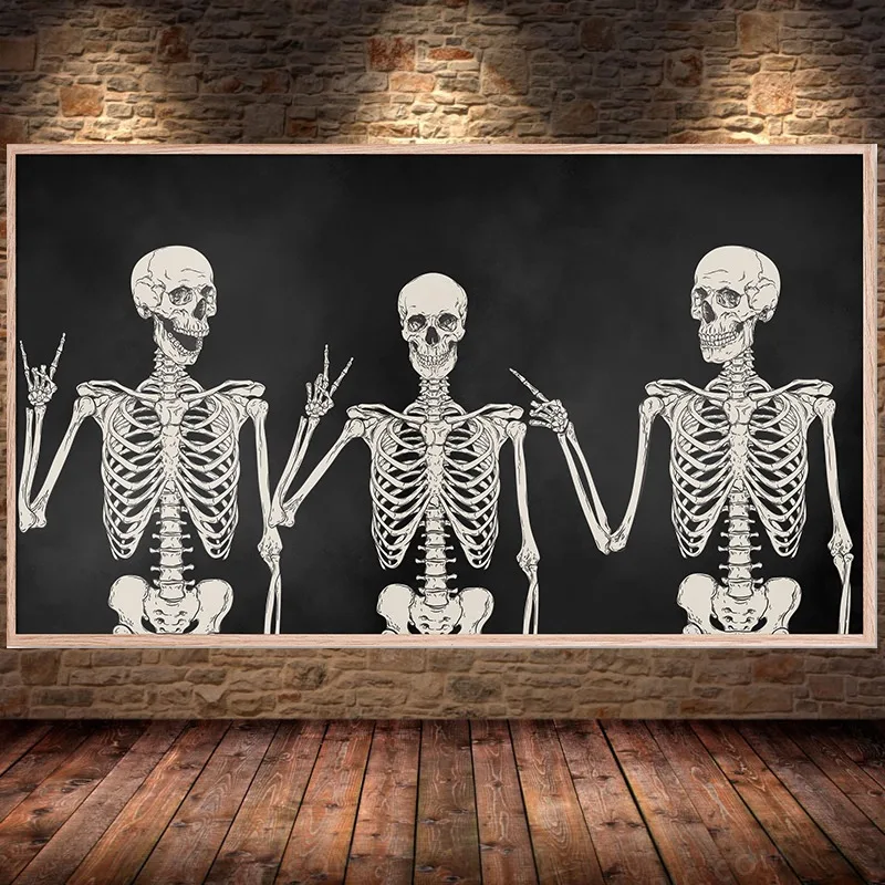 Halloween Art Poster Scheletri Divertenti Cute Ghost Samsung Frame Tv Canvas Painting Print Wall Art Picture Living Room Home Decor