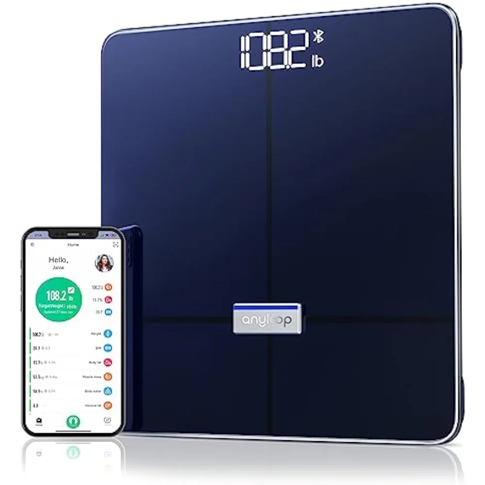 anyloop Smart Scale for Body Weight and Fat Percentage, Accurate Weight  Scale Bathroom Scale Large LED Display Bluetooth 400lb - AliExpress