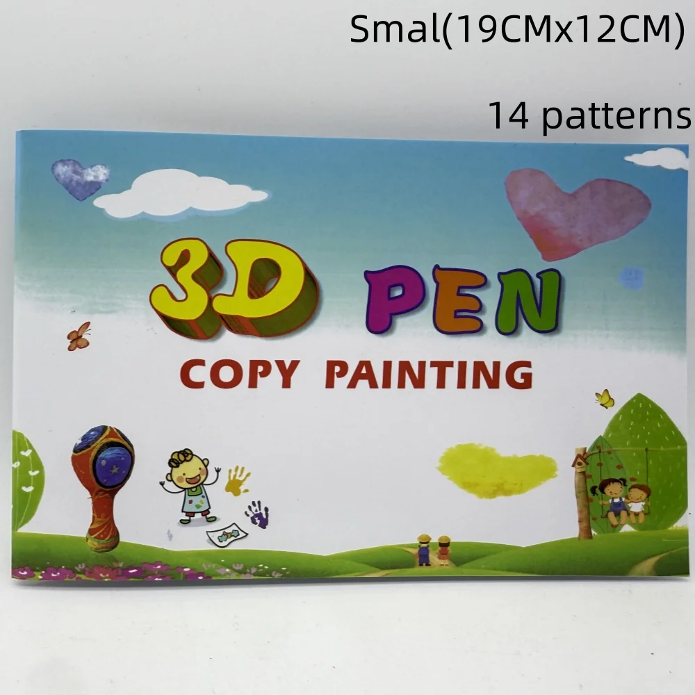3D Printing Pen 12/22 sheets of 3D printer drawing stencil paper template for 3D printing pen pattern and clear plate set
