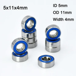 10 Pack Rubber Sealed Miniature Ball Bearings - 5x11x4 mm - 10Pcs