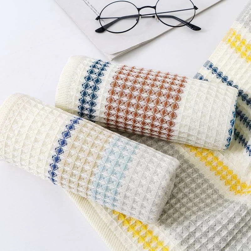 70x140cm Thickened 100%Cotton BathTowel Premium Striped Waffle Towel AdultKids Home super-Soft absorbent Not shedding hair Towel 5