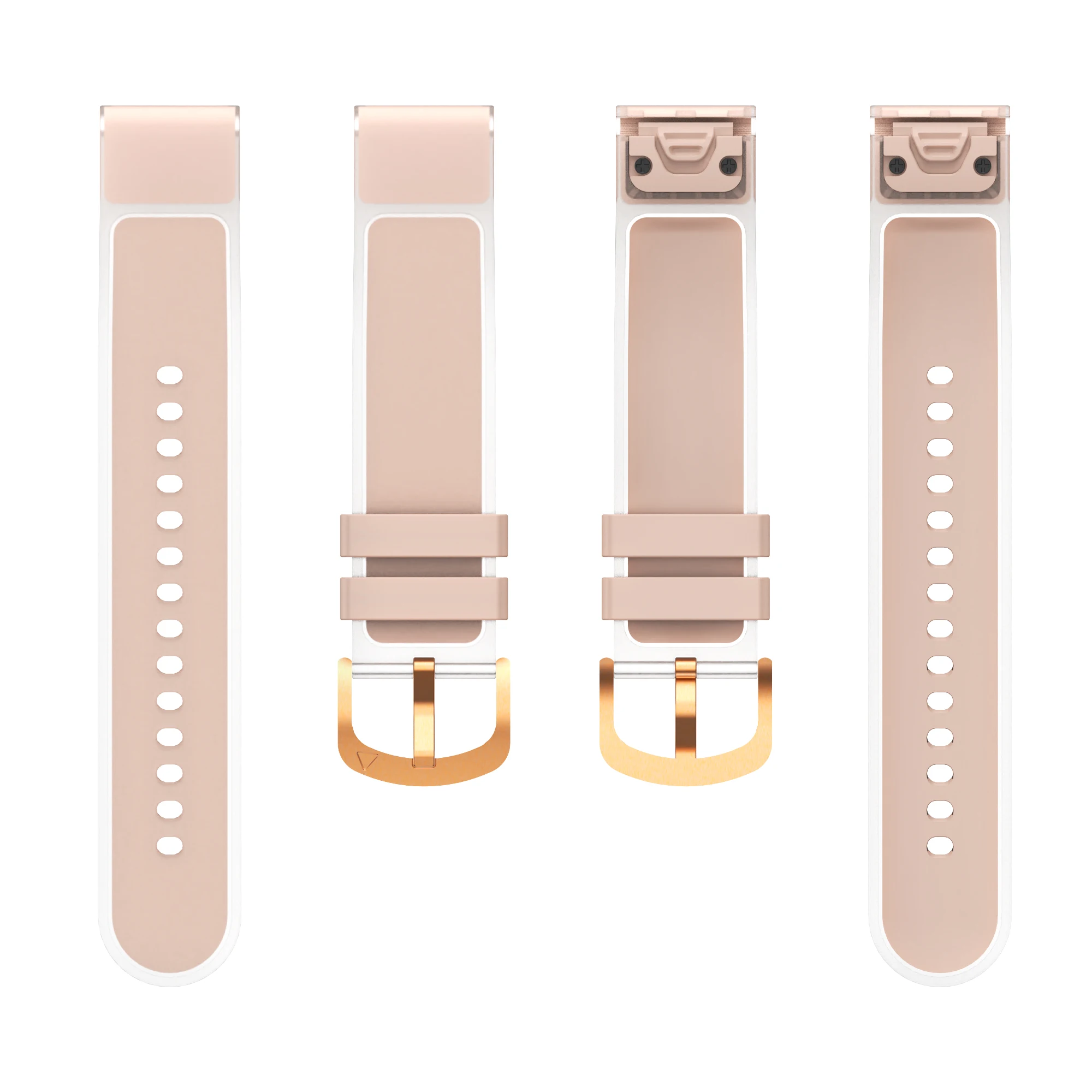 Quick Release Clear Glacier Silicone Watch Band - 20mm Strap