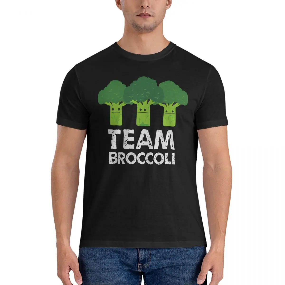 Для влюбленных, мужские футболки Broccozilla, футболки для отдыха, футболка с коротким рукавом и круглым вырезом, классические топы из чистого хлопка
