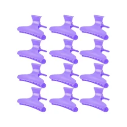 Elegant 12 - Piece Butterfly Hair Clips Set - Non - Slip, Stylish Hair Accessories in Vibrant Colors (Purple)
