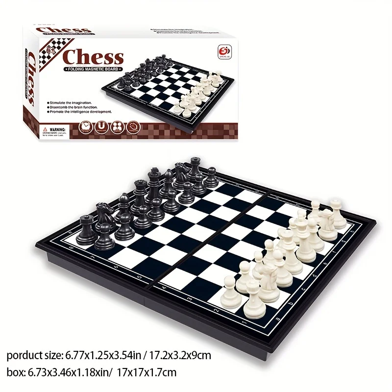 6.7 Inch Foldable Storage Box Magnetic Suction Standard Version Of Chess For Adults And Children Tabletop Game 2