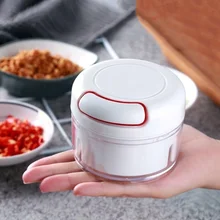 Garlic Crusher Mini Grinder Tools Manual Pull String Grater Gadgets for Kitchen Accessories Vegetables Cutter Housewares Chopper