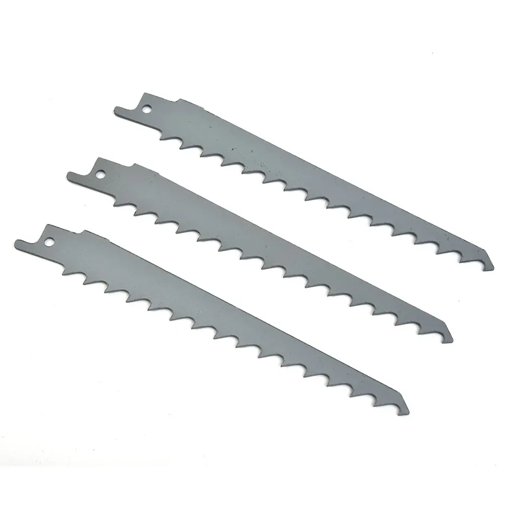 3pcs 150mm 6 Inches 3 TPI Woodworking Saw Blade for Cutting Wood Plastic Pipe Pruning Reciprocating Tool
