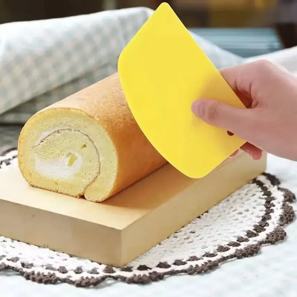 Dough Scraper Spatula Easy To Store Silicone Material Cake Cream Baked Bread Household Smooth Edge Spatula Baking Pastry Tools cream spatula silicone spatula dough scraper cake scraper silicone scraper cake spatula kitchen spatula silicone cookware