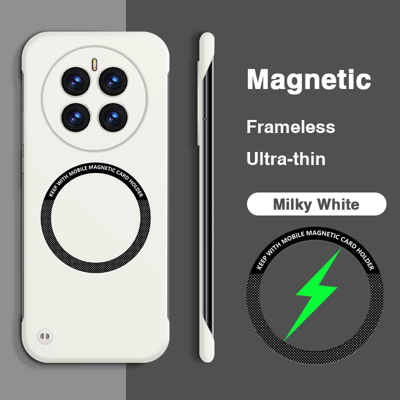 Sleek Magnetic Frameless Shockproof Phone Case with Magsafe Compatibility