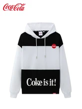 

Coca-Cola Coca-Cola Official Hooded Sweater Men's Autumn Stripes Hit Color Tide Brand Loose Sports Couple Wear