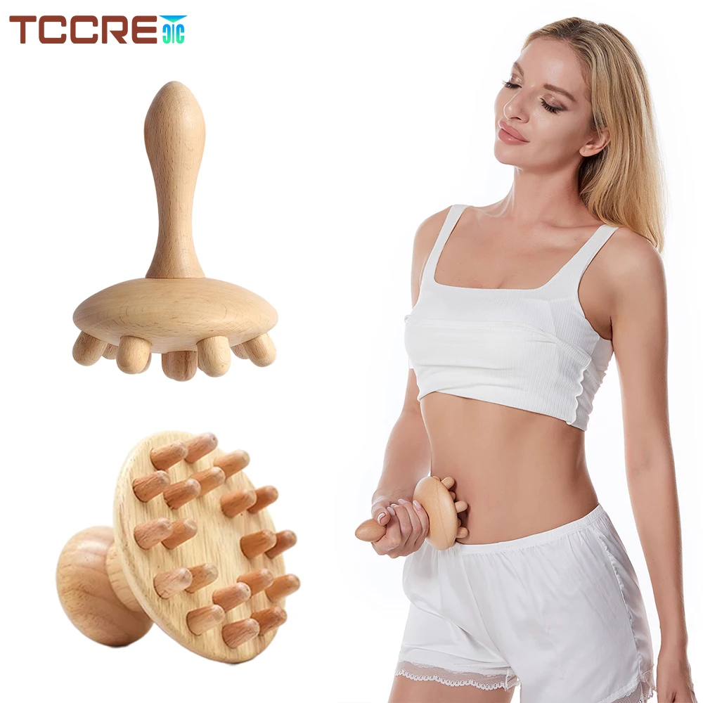 Wood Therapy Mushroom Massager Maderoterapia Colombiana for Lymphatic Drainage, Muscle Pain Relief, Full Body Anti-cellulite