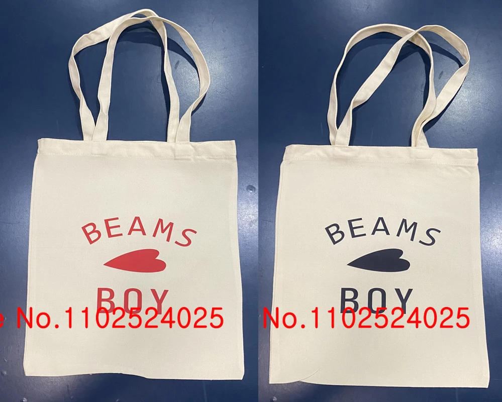 

2024 New Japanese Street Girl Beams Shandbag Canvas Bag Lovely Harajuku Style Love Letter Logo Printing BEAMS Bags