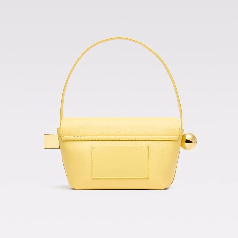 Women's Shoulder Bag with Flap, Solid Color Fashion Top Handle Bag with Metal, Women's Luxury Design Handbag for Everyday Style - 2