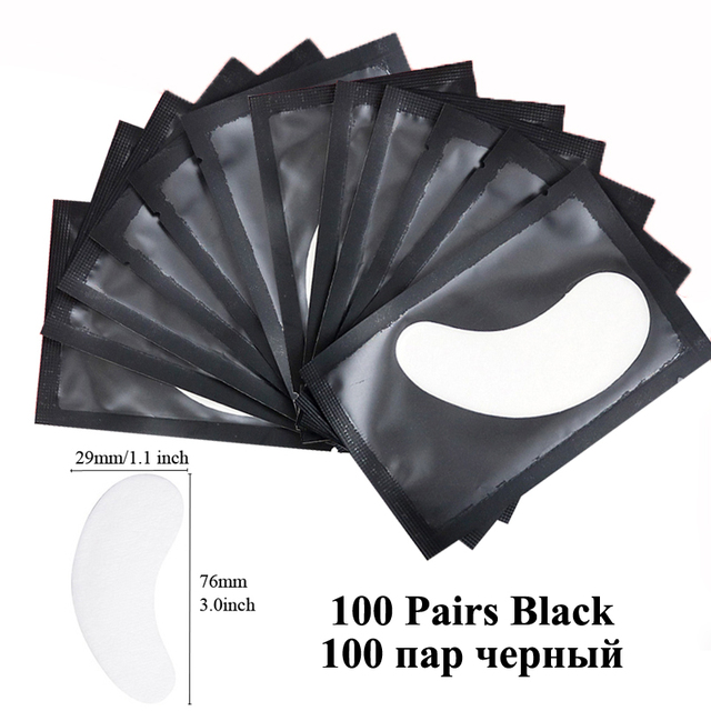 50/100pairs Eyelash Extension Paper Patches Grafted Eye Stickers 7 Color Eyelash Under Eye Pads Eye Paper Patches Tips Sticker