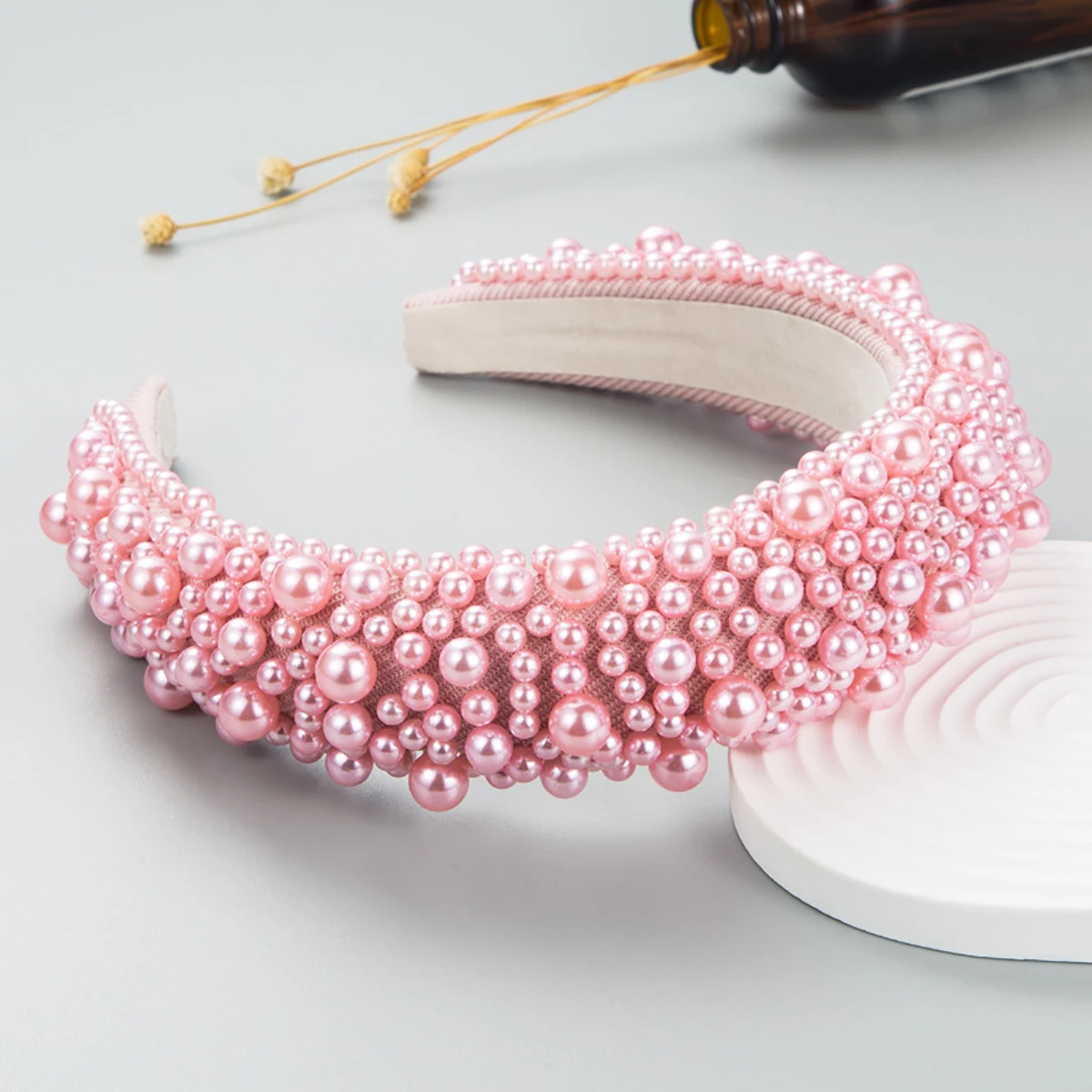 Hair Band Women Multicolor European American Wide Edge Headband Simulated Pearl Hair Accessories Gift