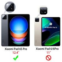 Protective Film for Xiaomi Pad 6S Pro 12.4 inch 2024 HD Screen Protector with Camera Tempered Glass 9H hardness Anti-scratch 2