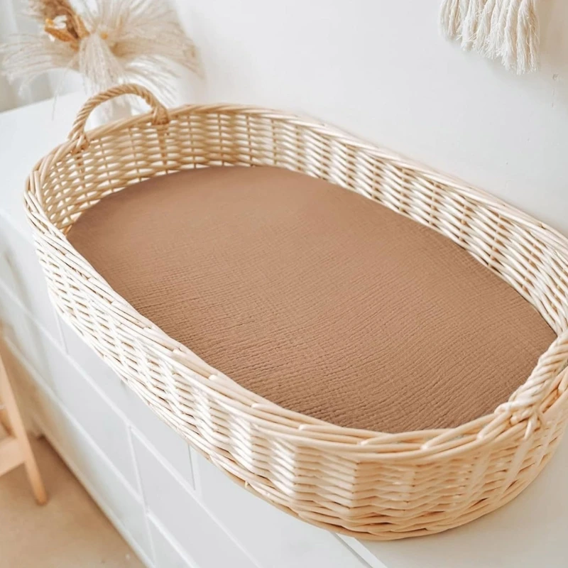 Baby Bassinet Sheet Set Newborns Crib Bedding Soft & Easy Care fitting Sheets Comfortable Baby Pram Sheets for Boy Girls