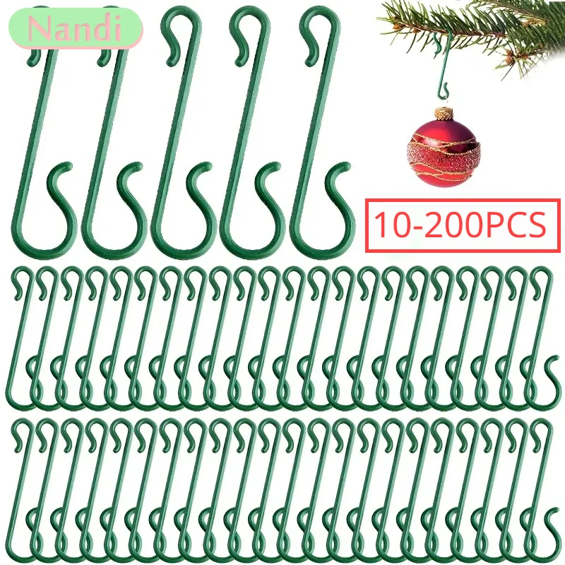10200PCSChristmasTreeDecorationSshapedHookChristmasStocking