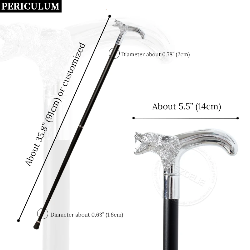 杖 ウルフ 狼 つえ ステッキ おしゃれ 高級 男性 女性 イベント 金属 送料無料★杖★ステッキ★　ウルフ　　91cm