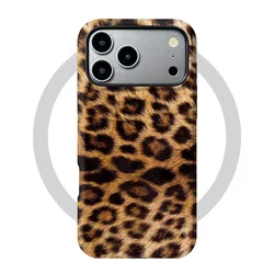 Leopard Pattern Magnetic Phone Case with 2 - in - 1 Film Shell Cover - OnePlus 15T (CIX2H1 - JSS278)