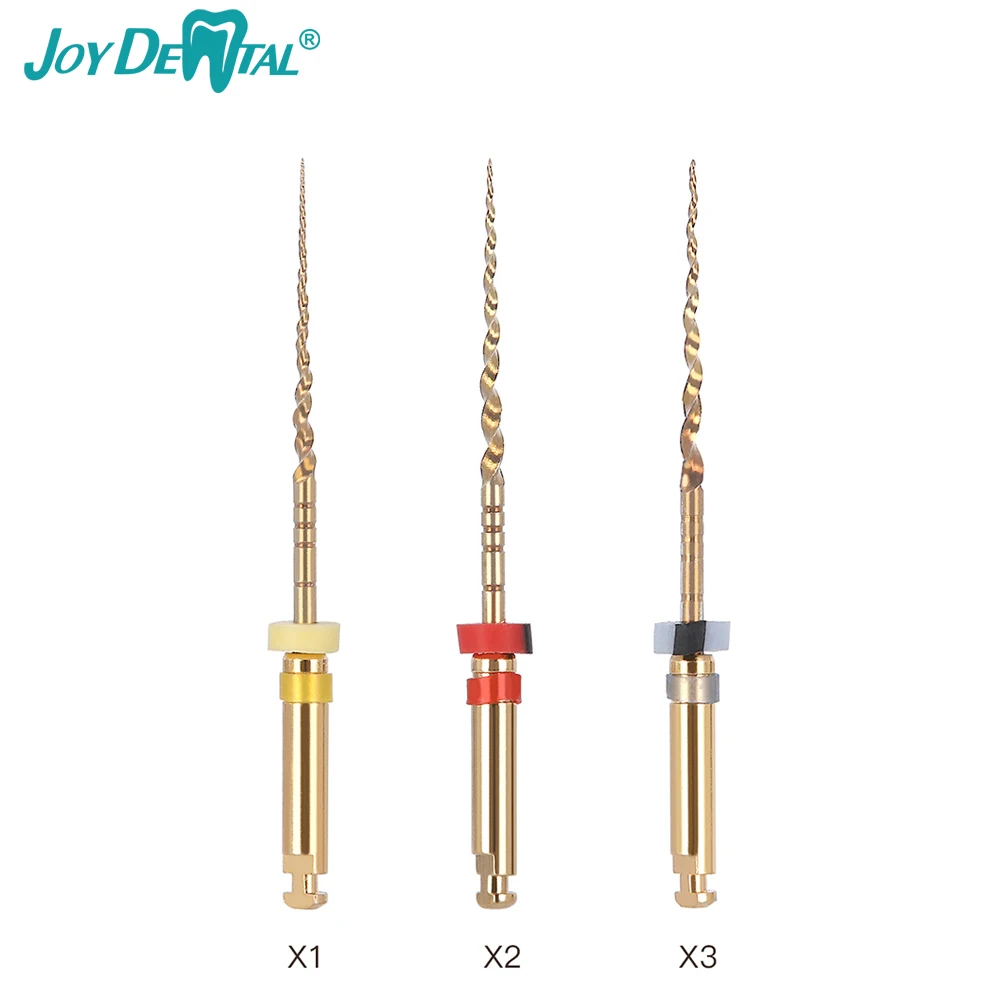 

JOY DENGTAL 3PCS/Set Dental Endodontic Root Canal Niti X1-X3 File 25mm for shaping & cleaning the root canal system