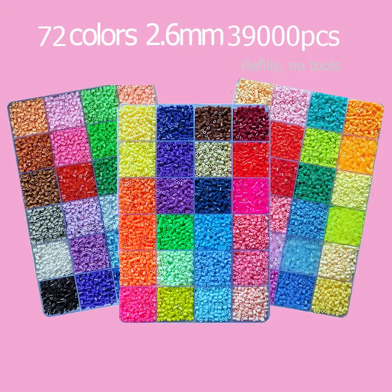 Hama Beads Box Embalagem Thermal mosaic Ferro Educação Beads, Ironing beads Fuse Beads Brinquedo DIY, 24 48 72 Cores 2.6MM 5MM - Image 28