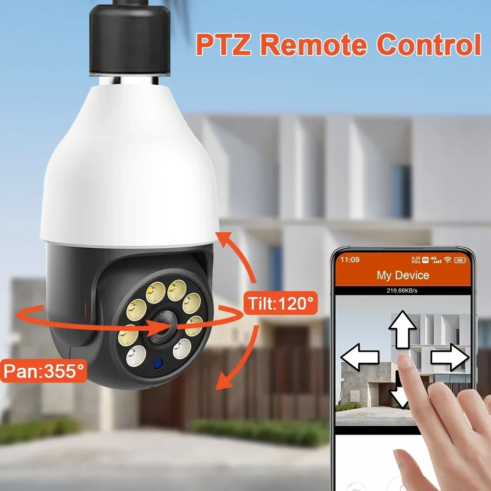ANSVICAM 5MP Bulb IP WIFI Camera 5G WiFi TUYA Smart Life Alexa Google Home Water