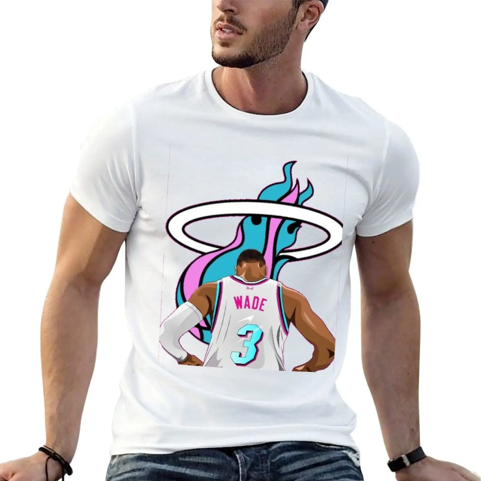 Dwyaneer E Wade D-Wade Wow 2023 Basket Stars (14) T-Shirt Girocollo Move Top Tee Vendita Calda Tempo Libero Divertente Taglia Usa