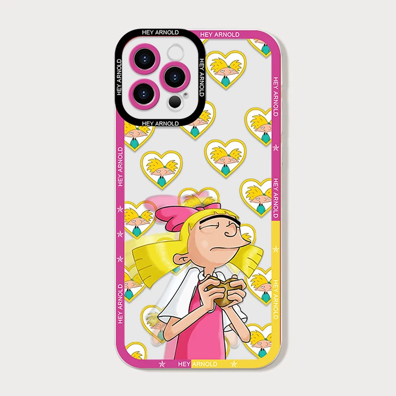 Hey A_Arnolds Cartoon Couple Clear Phone Case