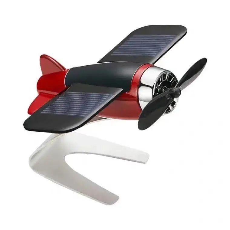 Solar Plane Model Kids Physics Toy Car Interior Ornament Perfume Aromatherapy Ornament 1Pc solar car toy solar car air freshener