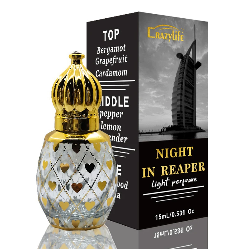 15ML Dubai Middle East Perfume Oil Long Lasting Light Fragrance Fresh Desert Flower Arabian Essential Oil Health Beauty