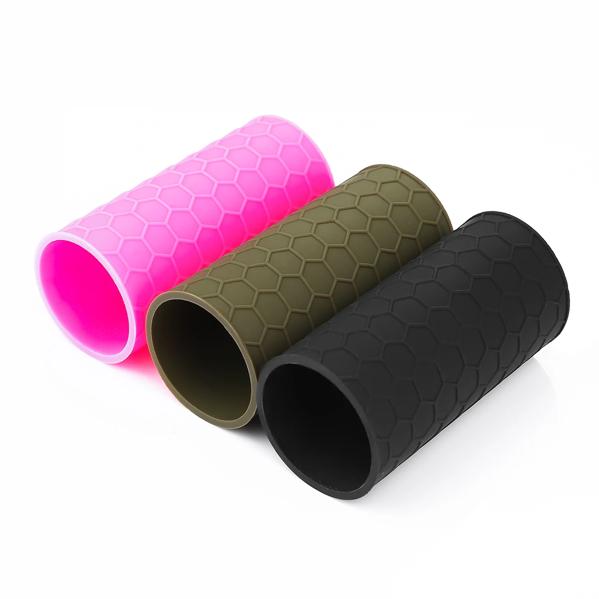

Tactical Rubber Grip Cover Covert Clutch Universal Tactical Grip Sleeve with Hex Pattern