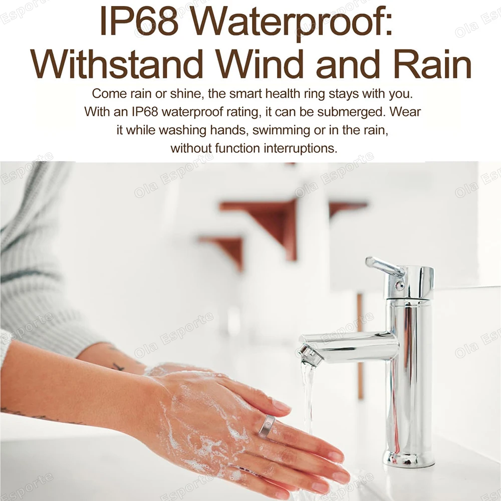 New 2025 Fashion Women Smart Ring IP68 Waterproof Super narrow 6.3mm Smarting Sleep Health Monitor Sport Pedometer Fitness Rings